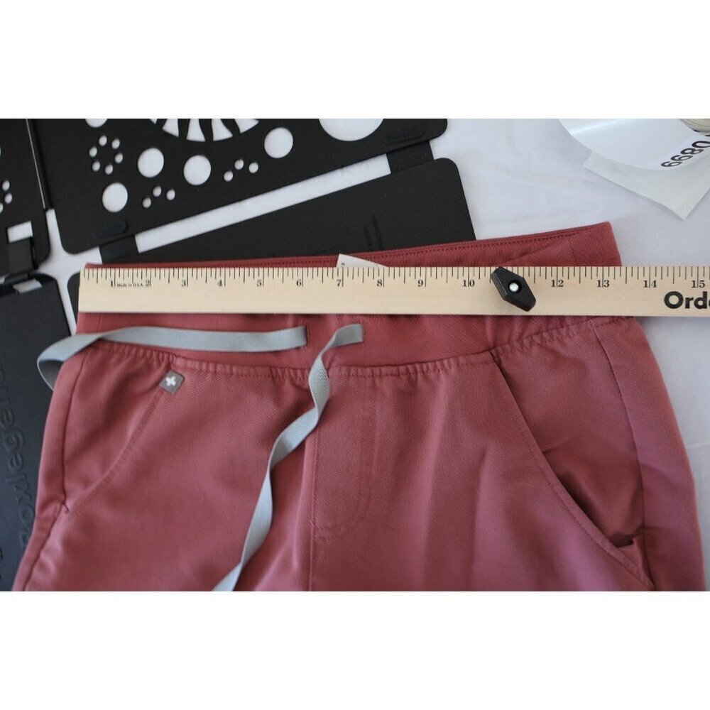 Figs Zamora Jogger Scrub Pants Womens Size XS Salmon Mauve Drawstring Nursing - Picture 11 of 13